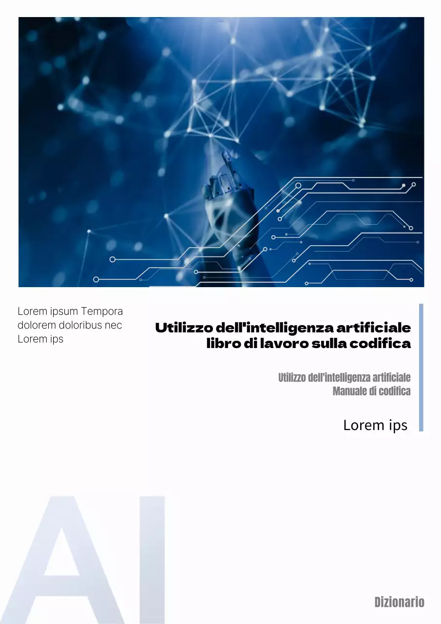 Copertina semplice del quaderno di codifica blu