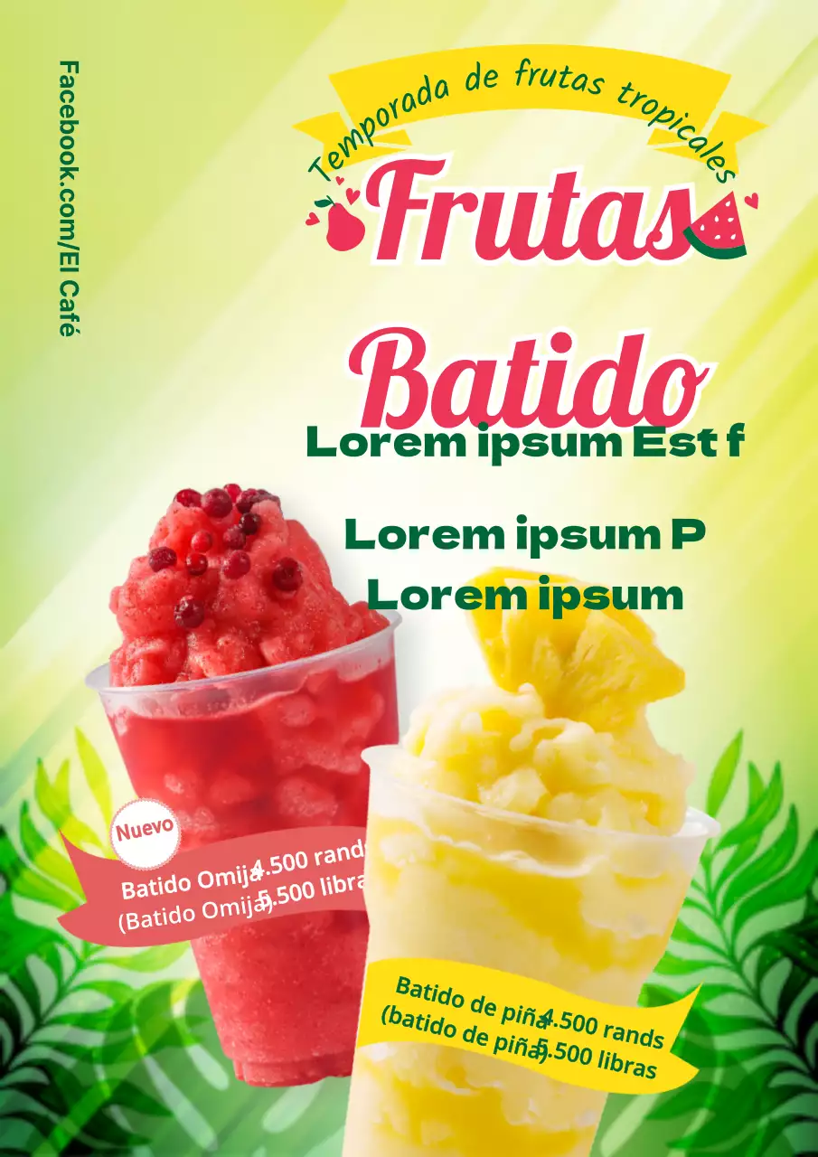 Promocionar nuevas bebidas de temporada