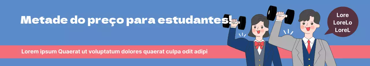 Metade do preço para estudantes