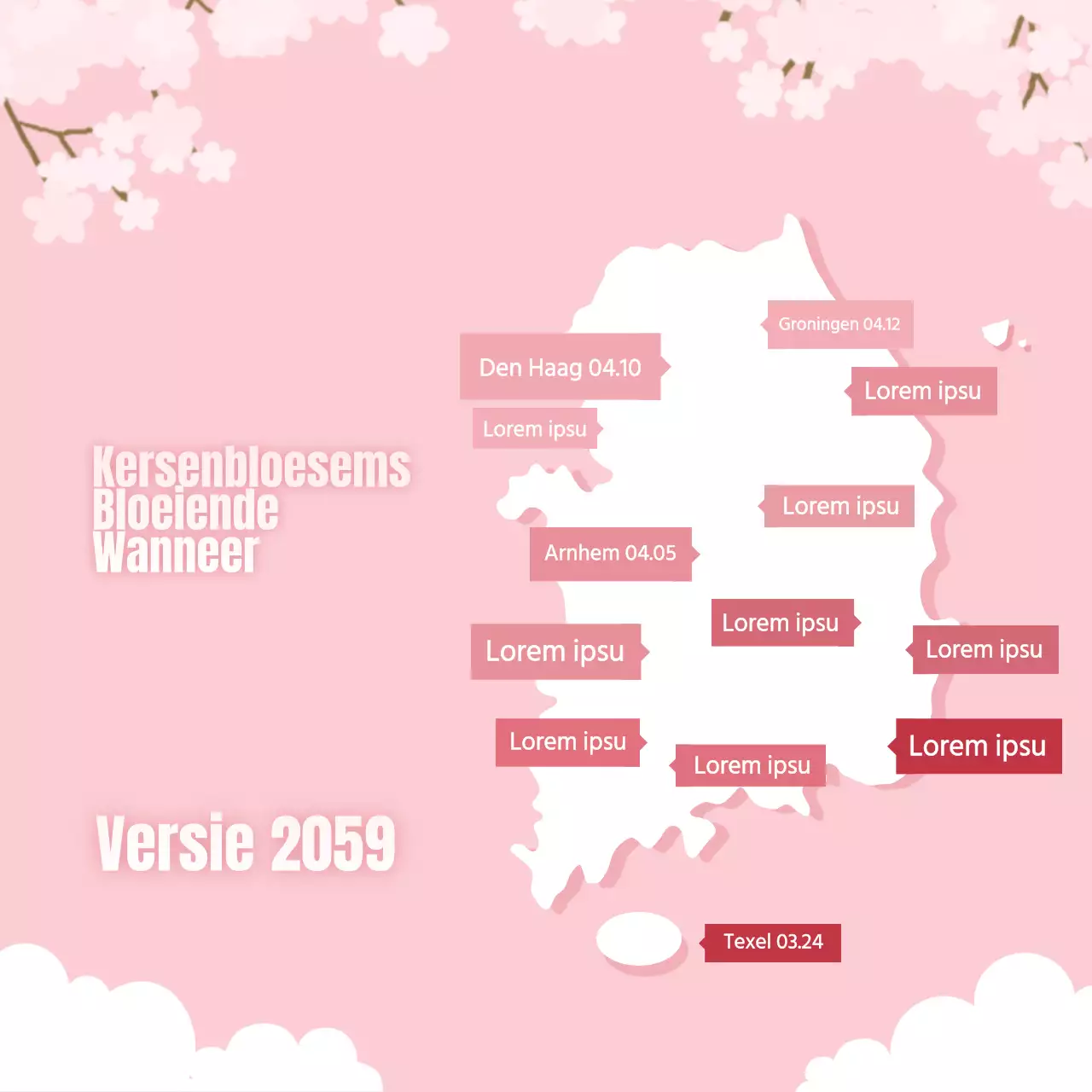 Wanneer de kersenbloesems bloeien