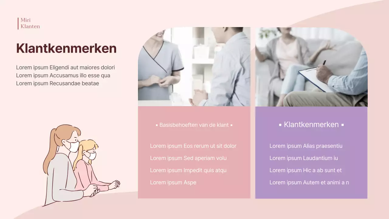 Trainingshandleiding ziekenhuis CS vriendelijkheid in roze pastelkleuren