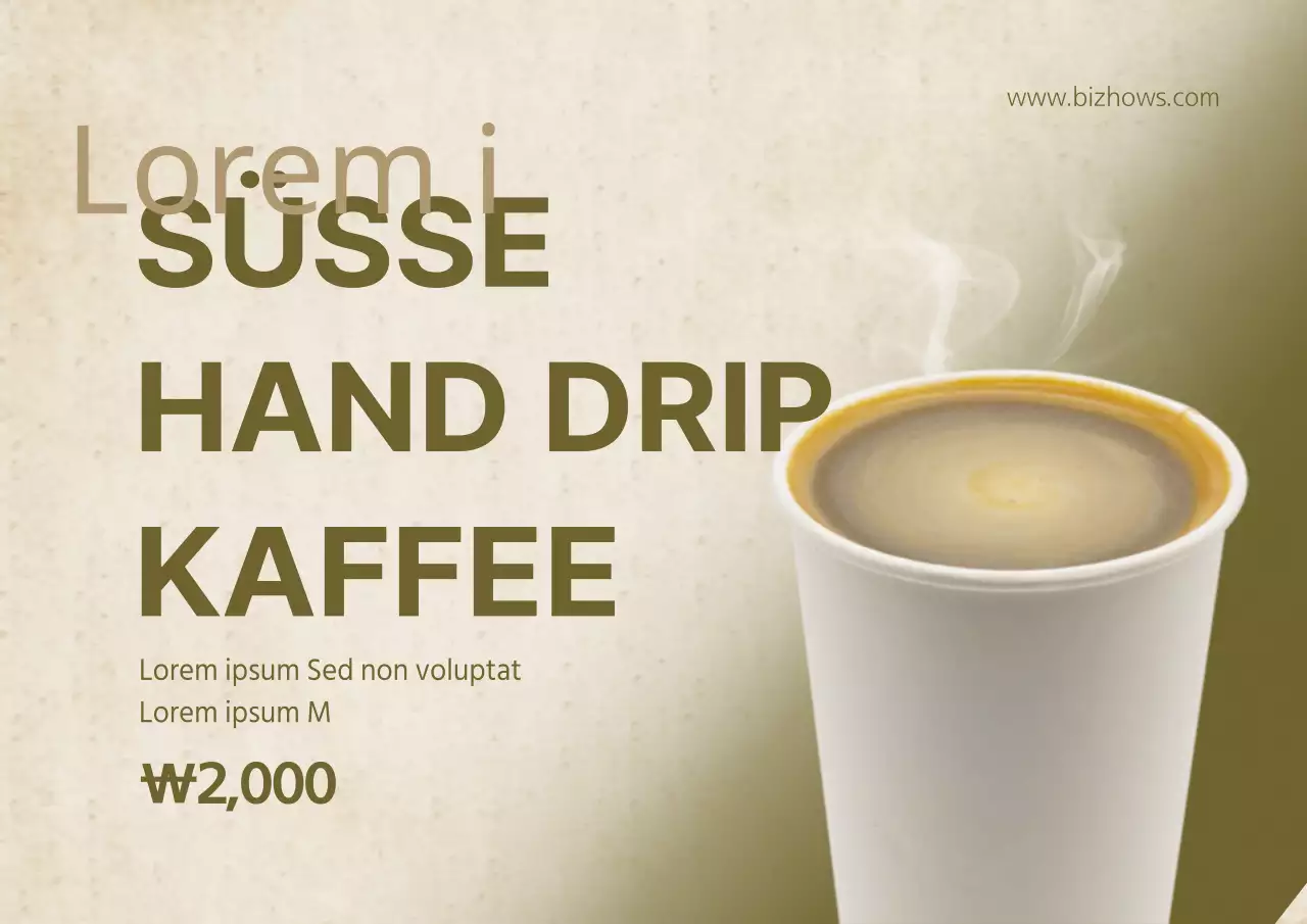 Kaffee von Hand gebrüht