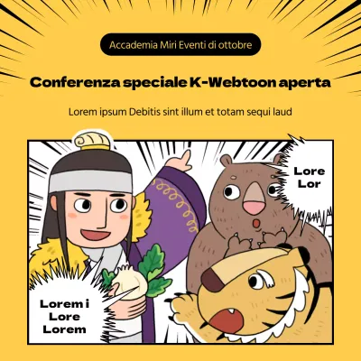 Promozione della conferenza speciale di K-Webtoon con il concetto di illustrazione mitologica di Dangun per l'apertura del nuovo anno