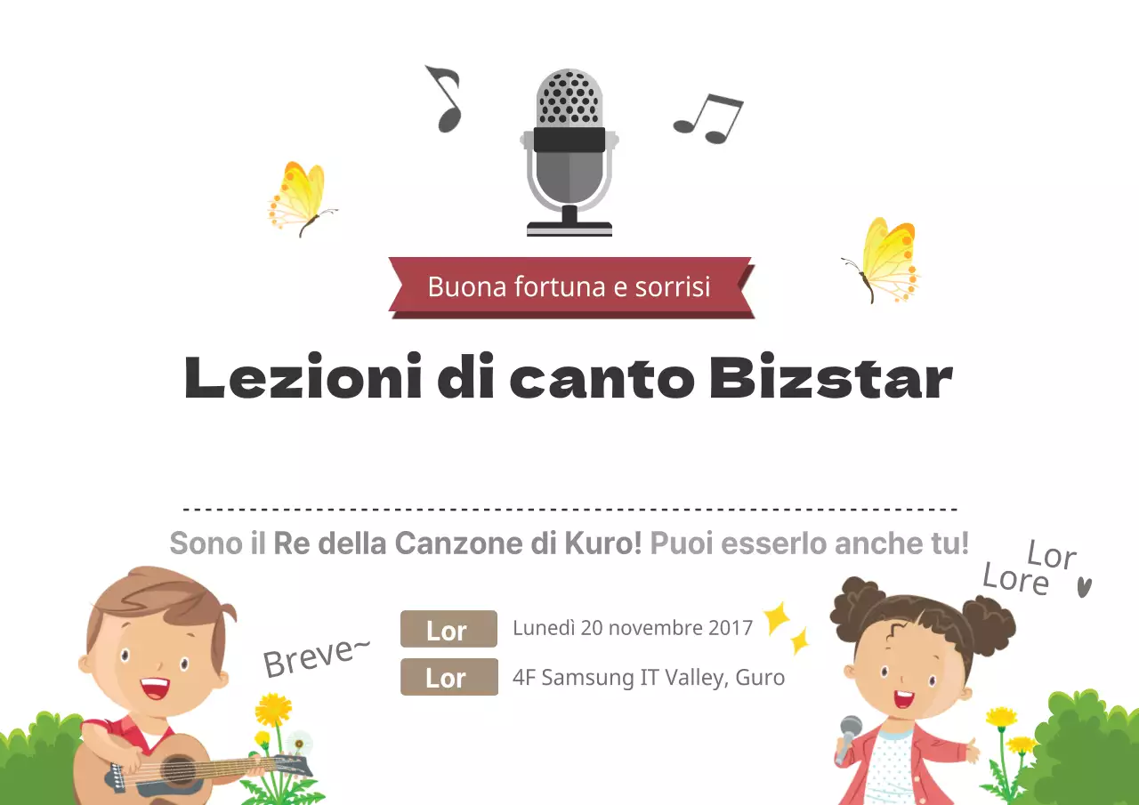 Lezioni di canto Bizstar