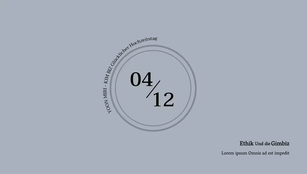 Warm Frühling Hochzeit Einladung Postkarte Umschlag mit Text und kreisförmige Illustration