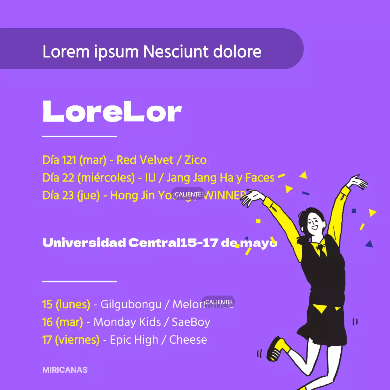 Calendario de festivales universitarios