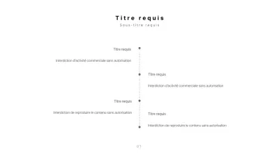 Ligne du temps conceptuelle simple en blanc