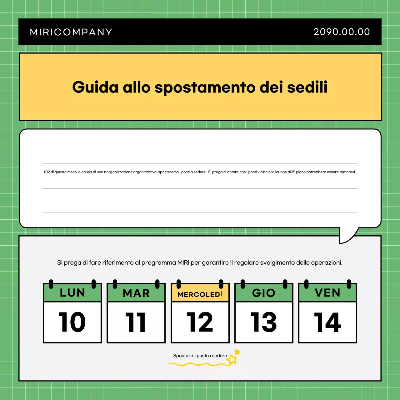 Annuncio aziendale semplice di colore azzurro