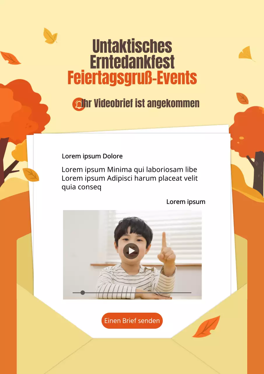 Gelbe Herbst-Ahorn-BuchstabenConcept's Obon VideoLetter Event