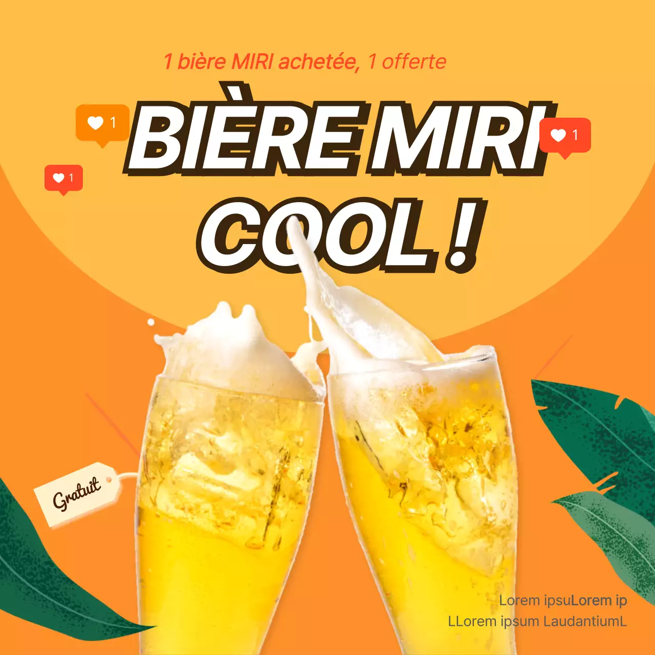 Manifestation autour de la bière avec pétards sur fond jaune