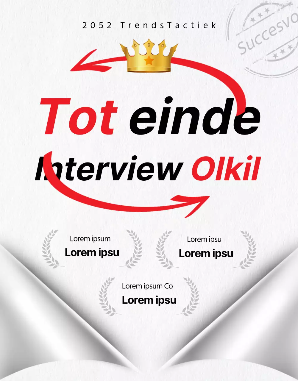 Een eenvoudige rood-zwarte online interview cursusbeschrijving