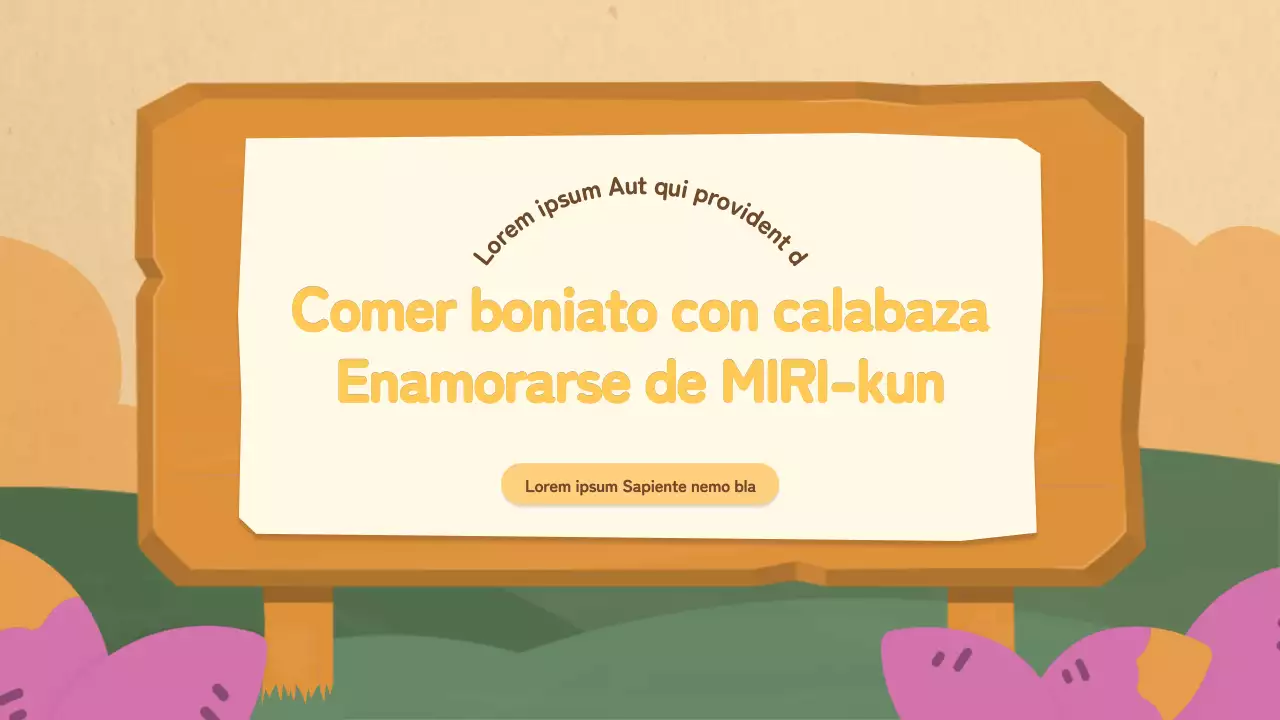 Un planificador de fiestas municipales marrón y rosa