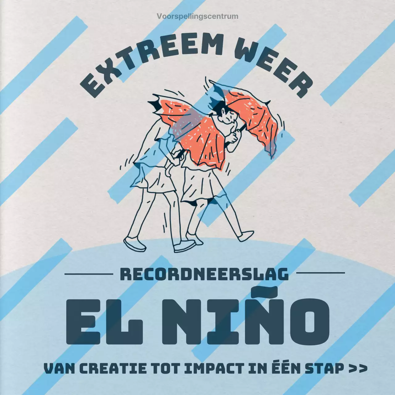 Retro klimaatobservaties in beige en lichtblauw