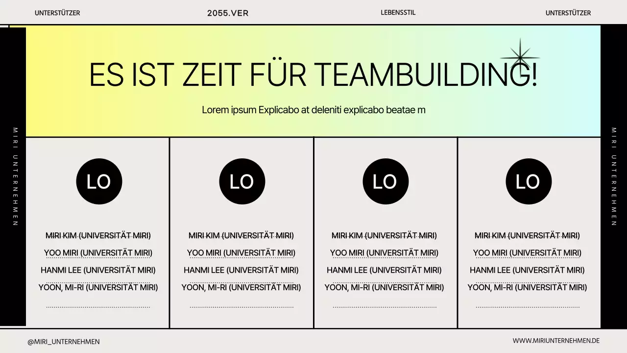 Gradient's einfache Präsentation für den Unternehmensstart