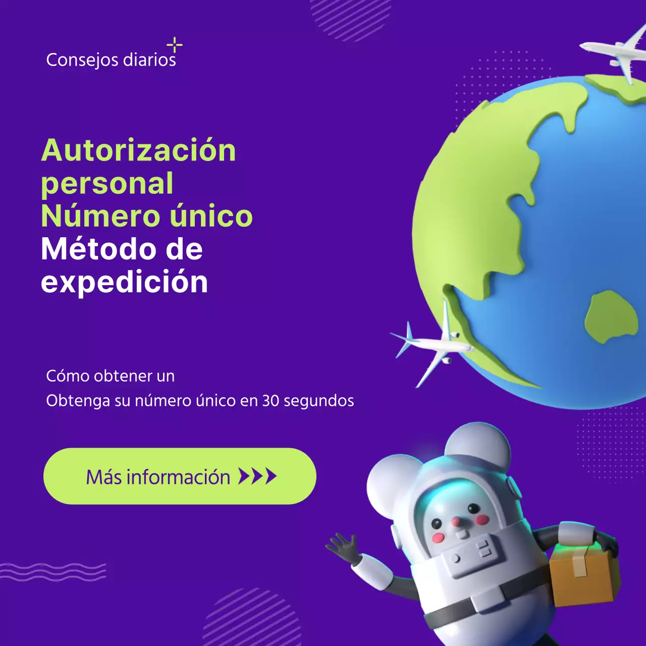 Cómo obtener un número de aduana morado y verde lima para las compras en el extranjero