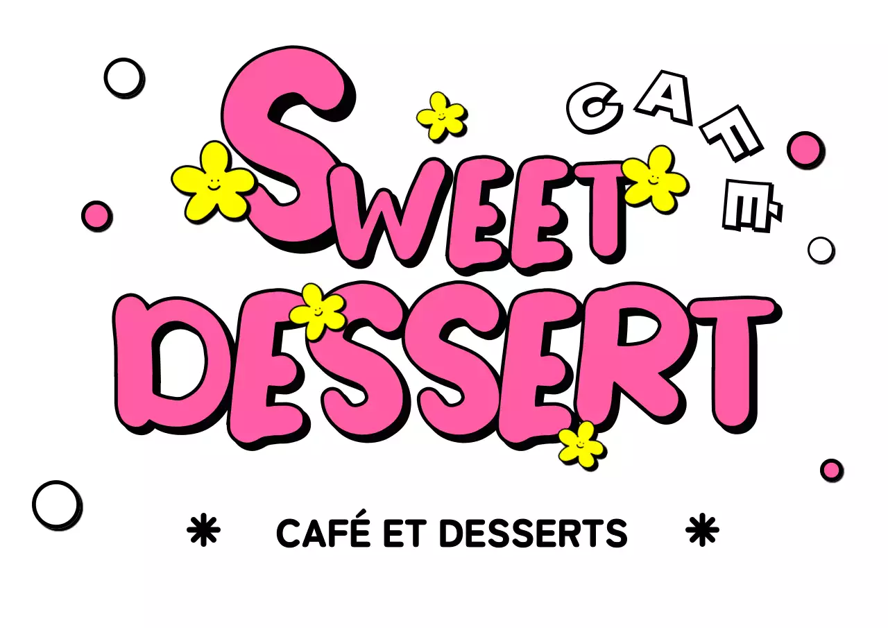 Conception d'un magasin de desserts pour adolescents, en rose et jaune.