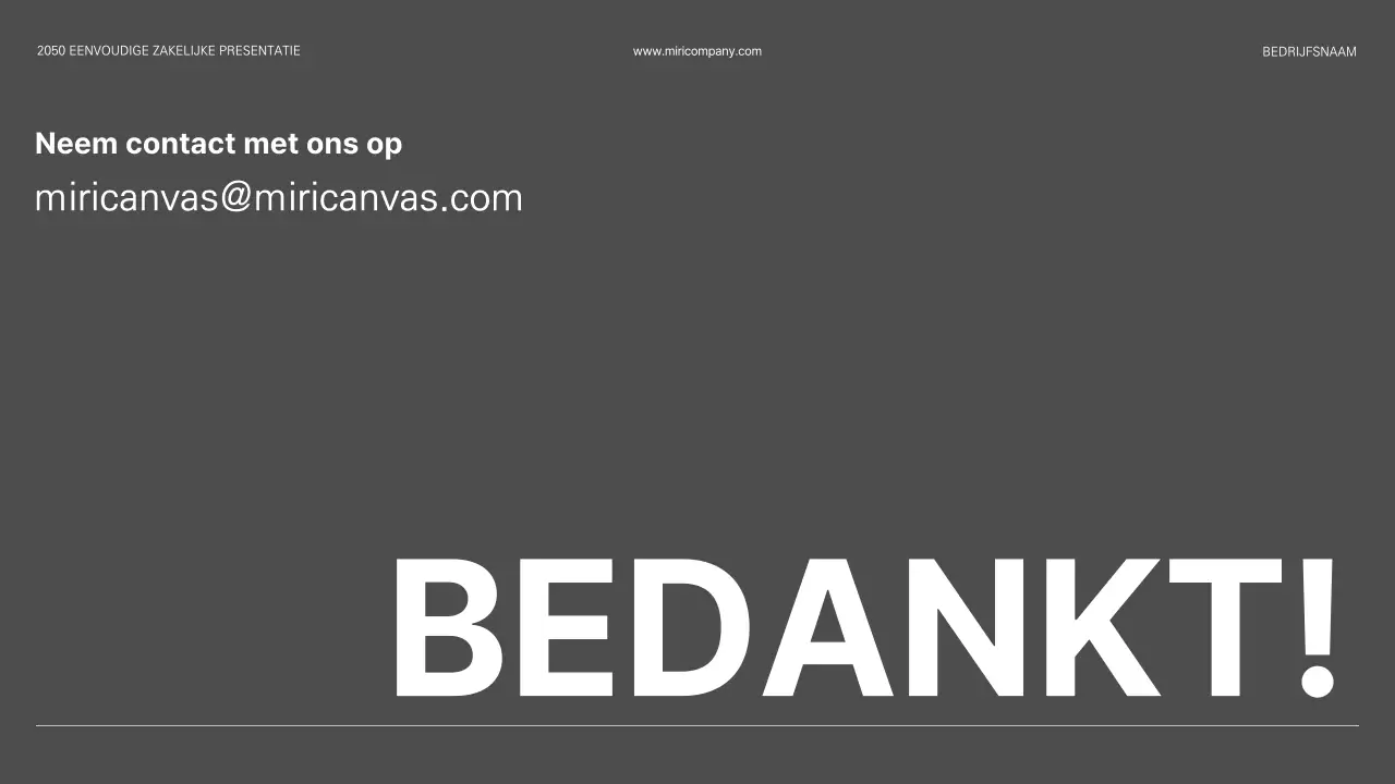 Eenvoudige zakelijke presentatie in zwart-wit