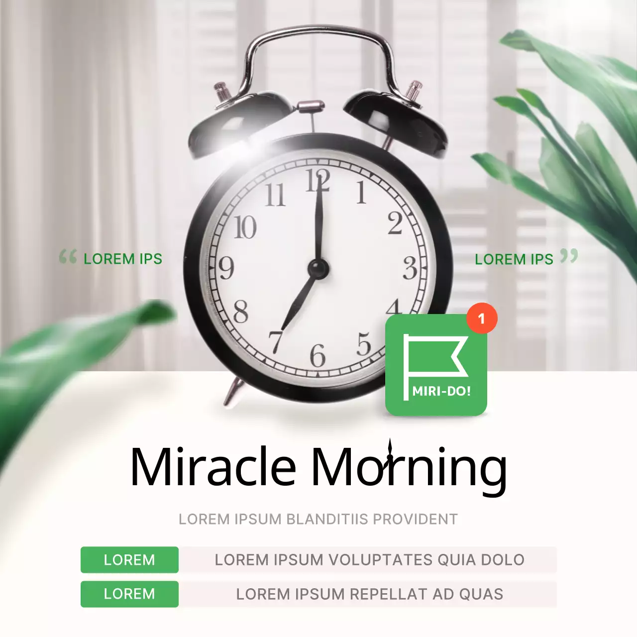 Black and Green Miracle Morning Challenge Leitfaden