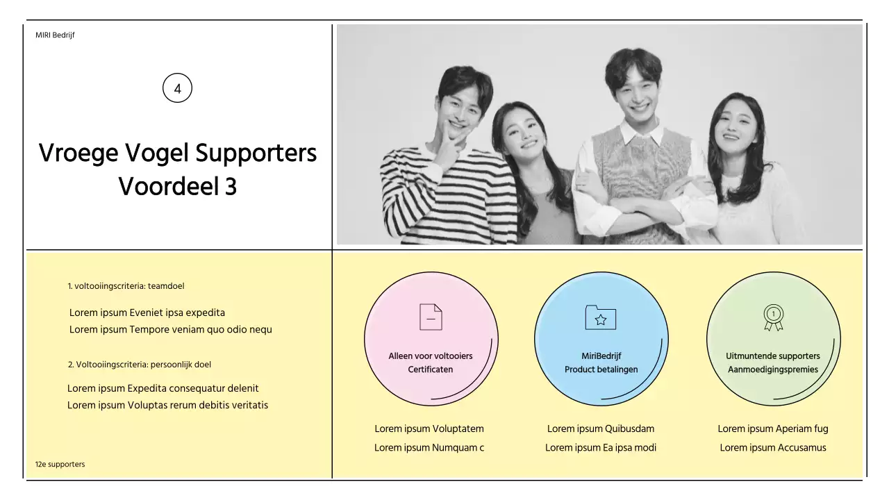 Lanceerceremonie voor supporters met pastelkleurige zonneframes