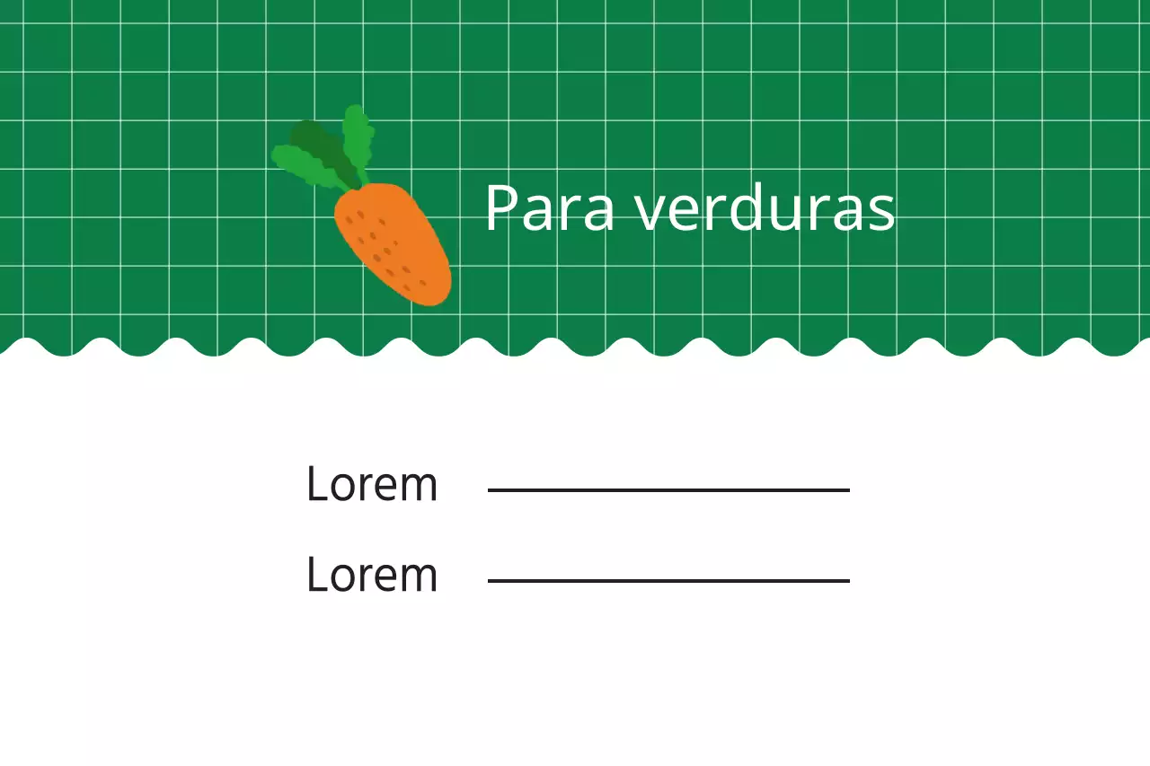 Para verduras