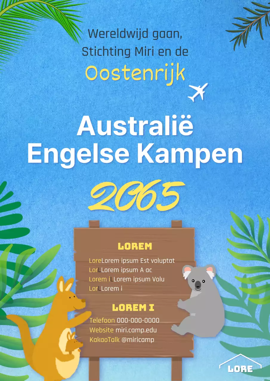 Leuke blauw en groen geïllustreerde gids voor Engelse kampen