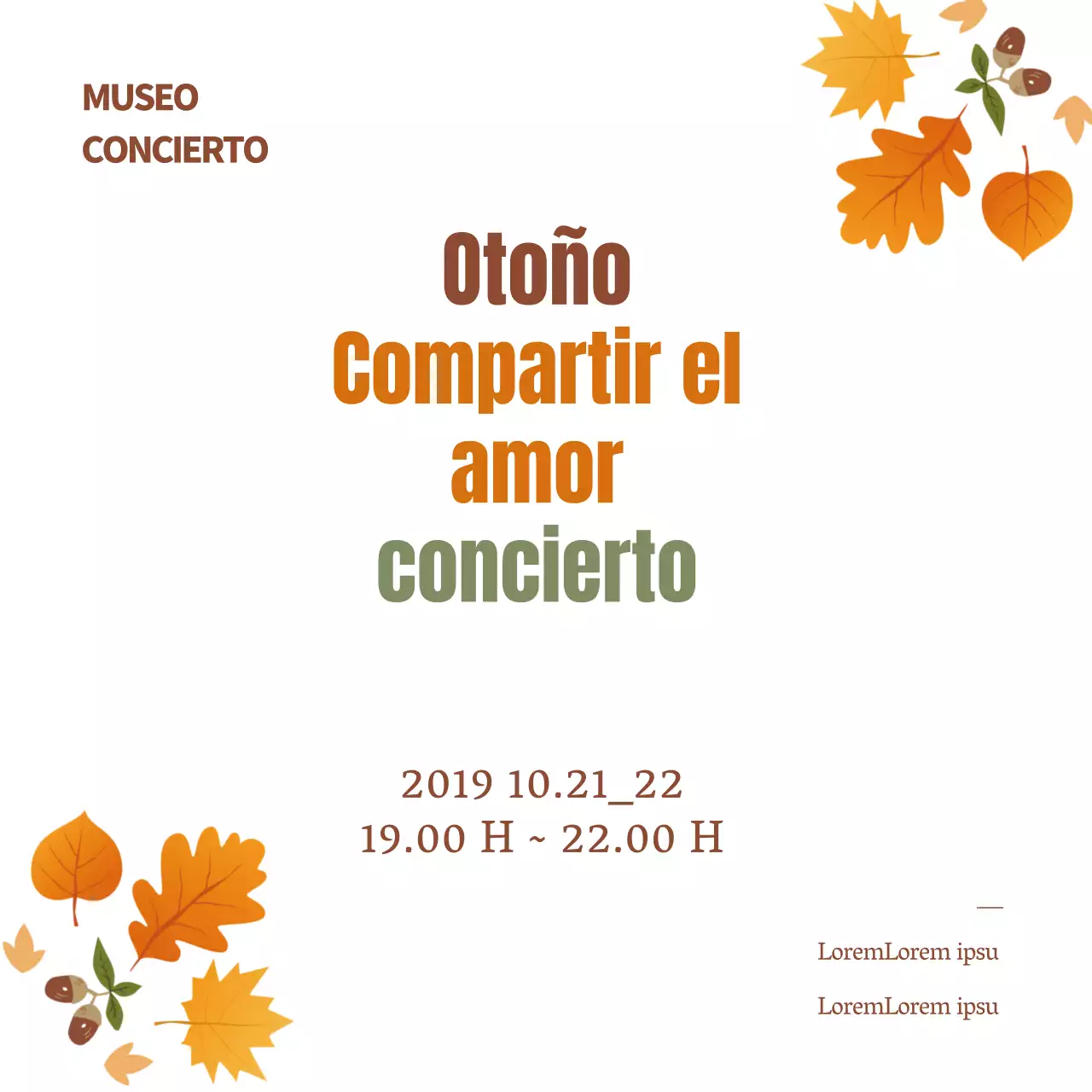 Concierto de otoño_Pancartas cuadradas