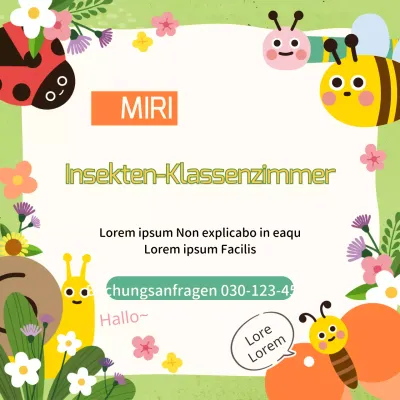 Niedliche Insekten in den sozialen Medien