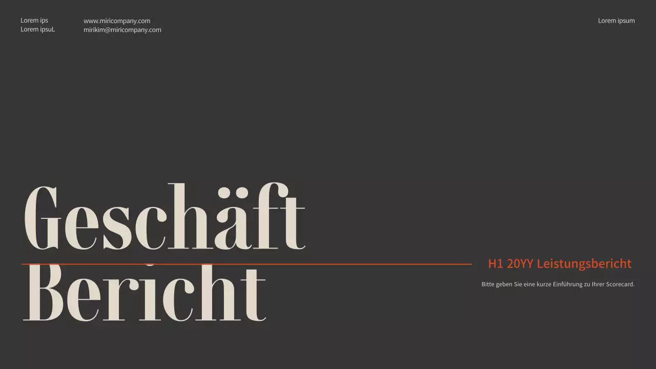 Orangefarbene Akzente mit braunen und beigen Farbtönen Einfache Scorecard