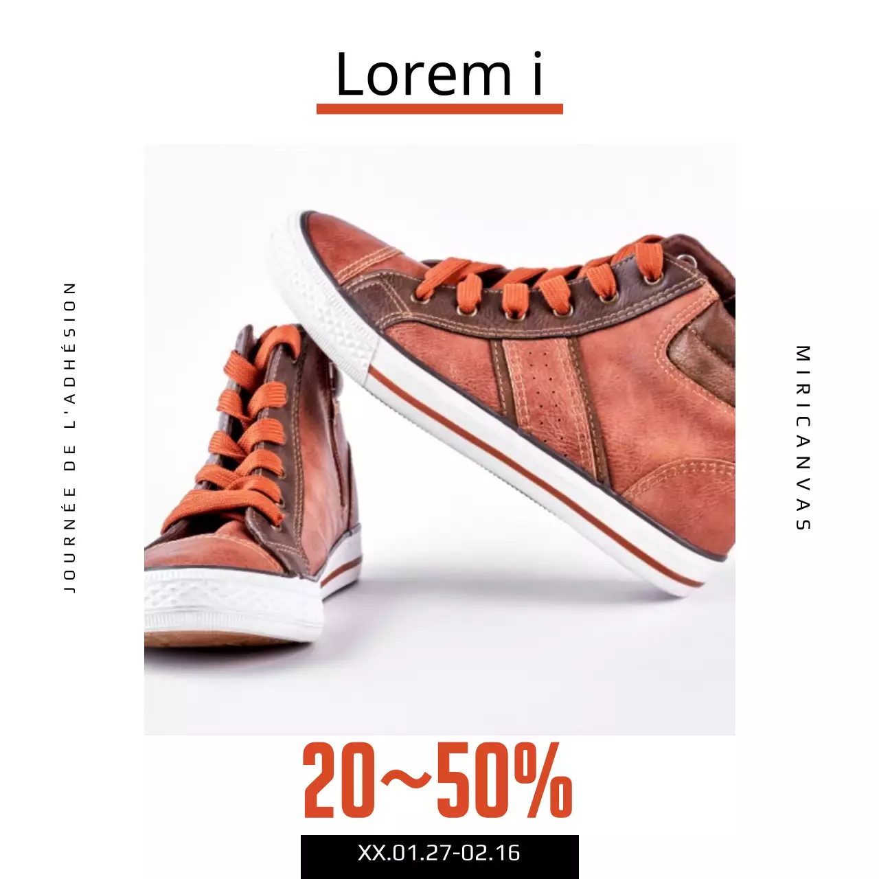 Bannière promotionnelle pour un magasin de vêtements