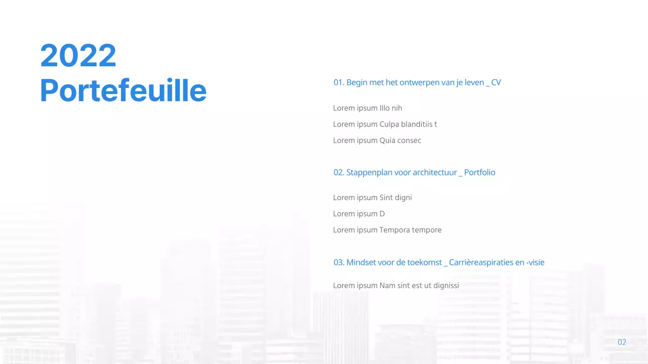 BlueThemes portfolio om je te helpen op het gebied van architectuur