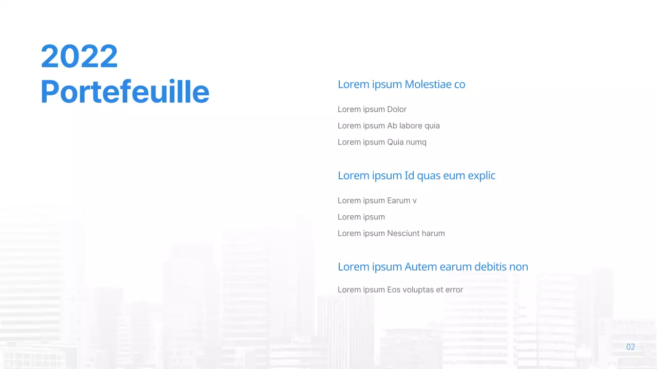 BlueThemes portfolio pour vous aider dans le domaine de l'architecture
