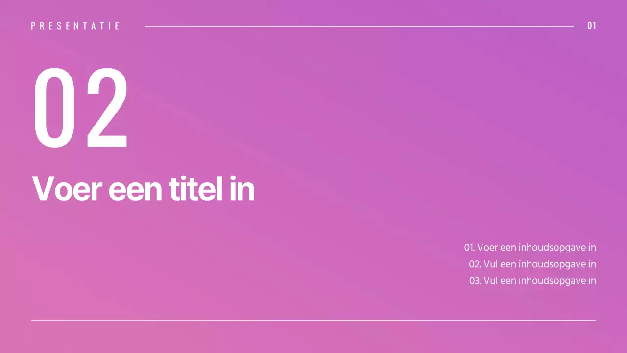 Presentatie van verschillende lay-outs met grafische concepten met roze kleurverloop