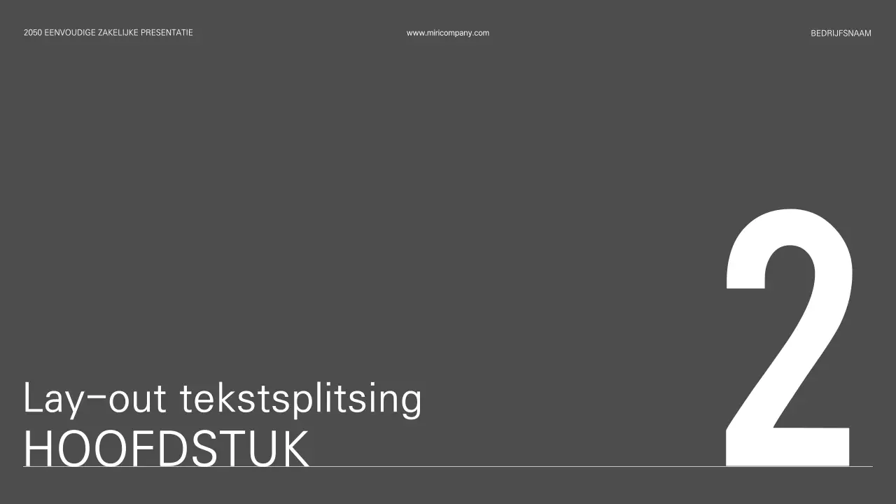 Eenvoudige zakelijke presentatie in zwart-wit