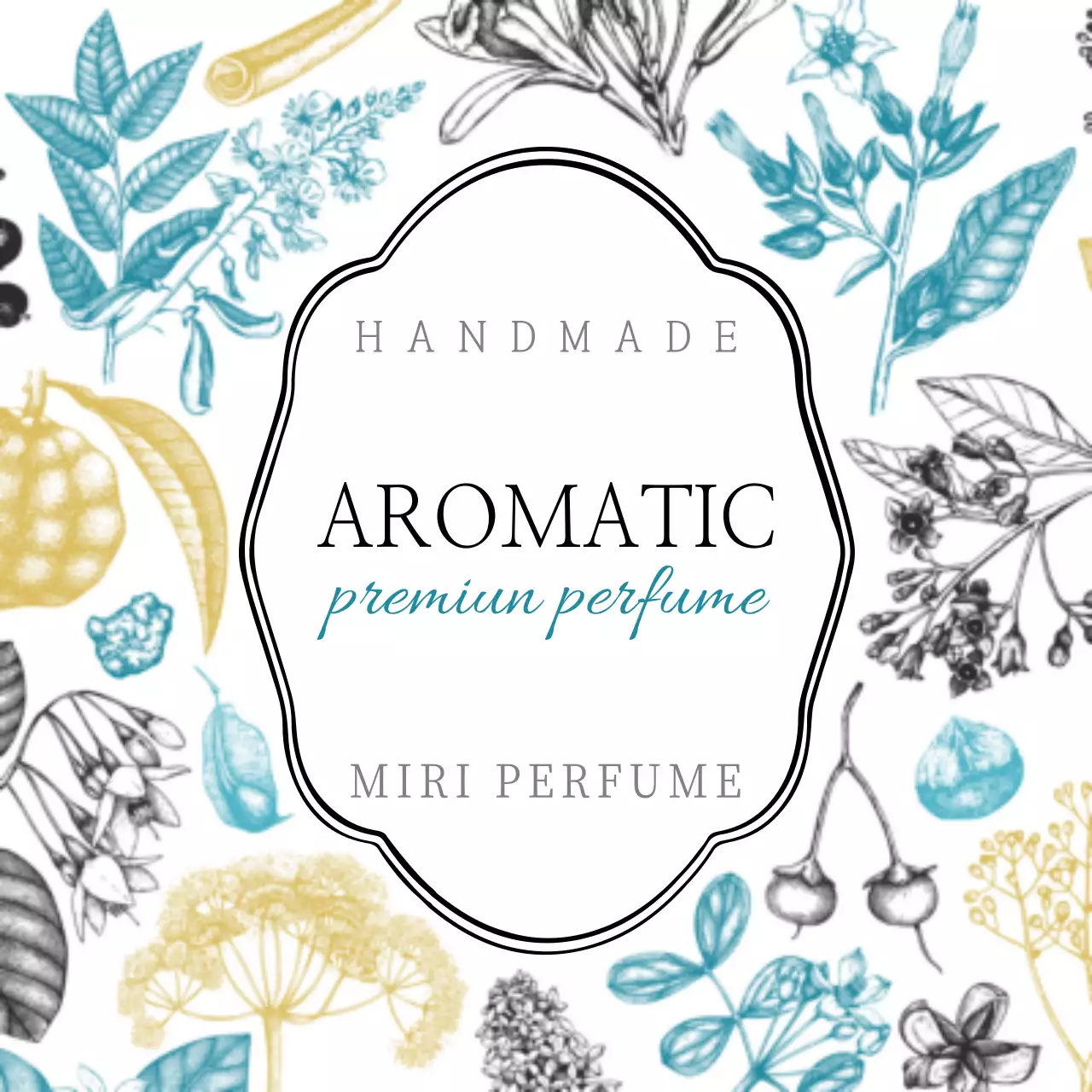 カラフル 手書き 香水 ラベル ファンシーバナー