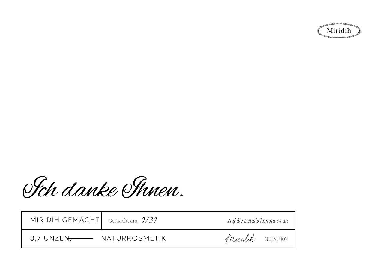 Danksagungsumschläge mit Text und Zeilen