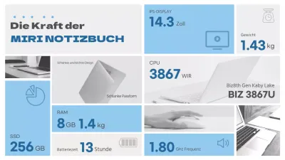 Spiegel gibt es in den Farben Blau und Grau, und die Spiegel-Infografik Dashboard by the Numbers