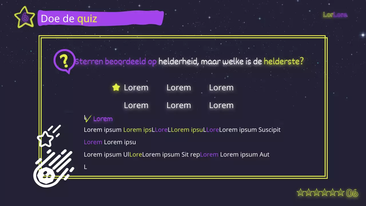 Mystiek neongeel en paars trainingsmateriaal