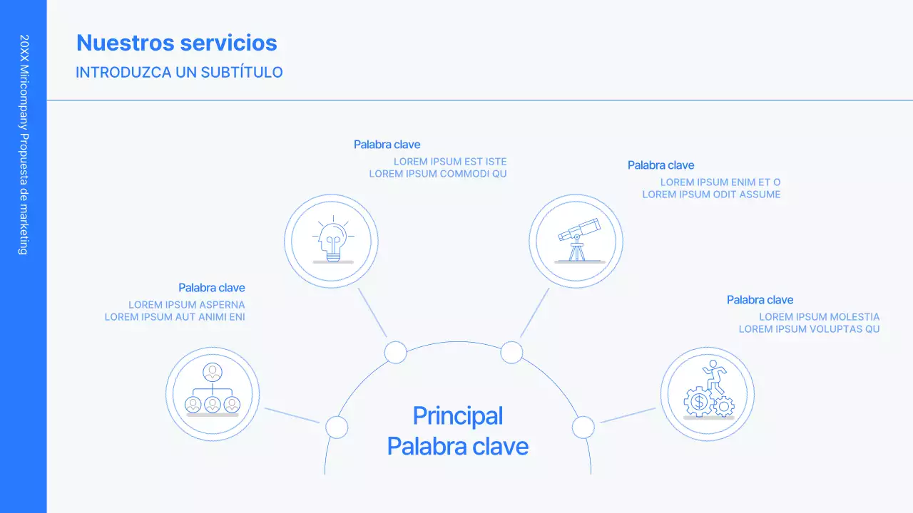 Kit de concepto empresarial con líneas azules, minimalistas y sencillas