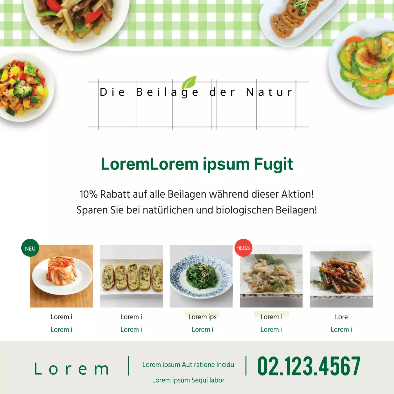 Natürliche Beilagen