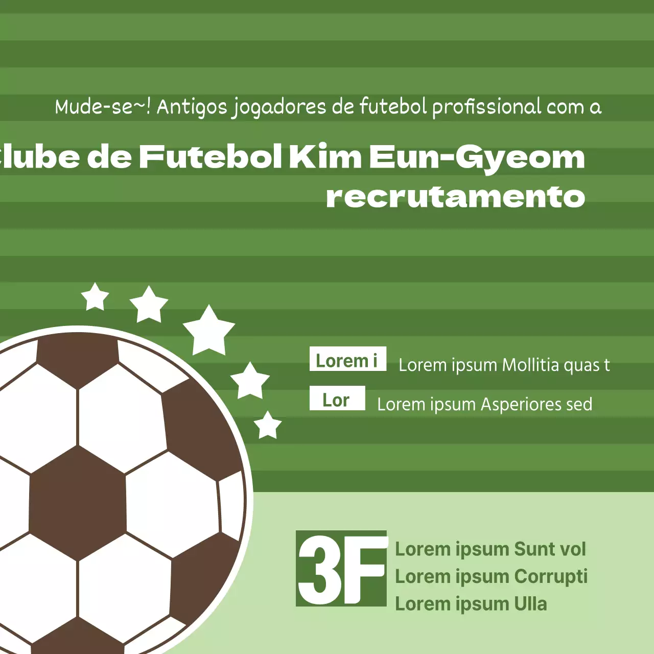 Recrutamento de sócios para um clube de futebol