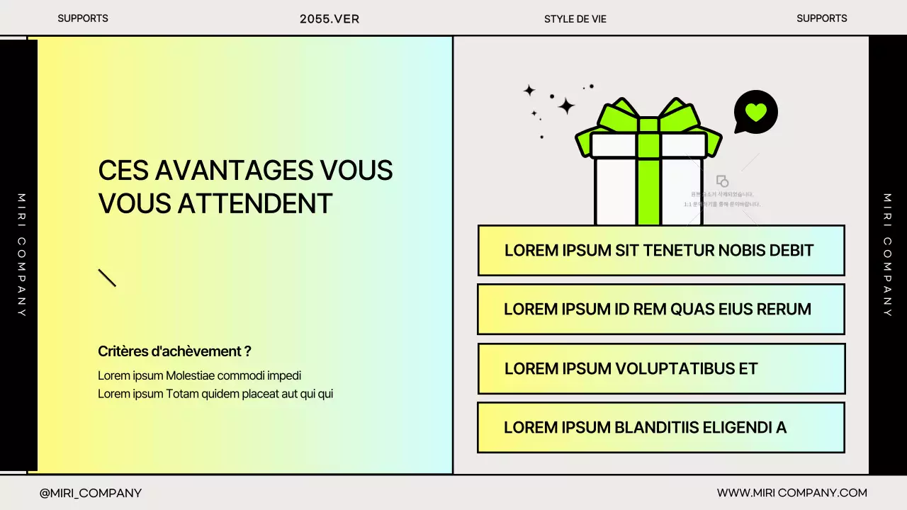 Présentation simple de Gradient pour le lancement de l'entreprise