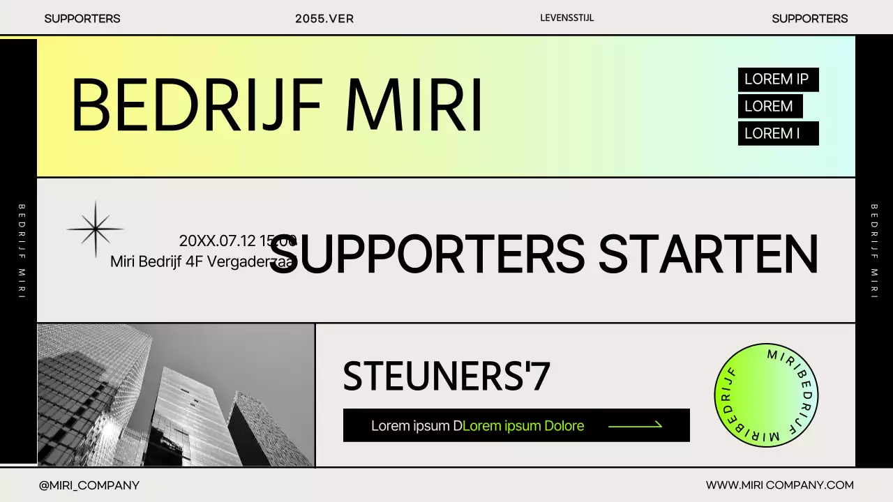 De eenvoudige bedrijfspresentatie van Gradient