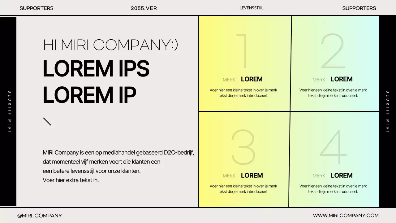 De eenvoudige bedrijfspresentatie van Gradient