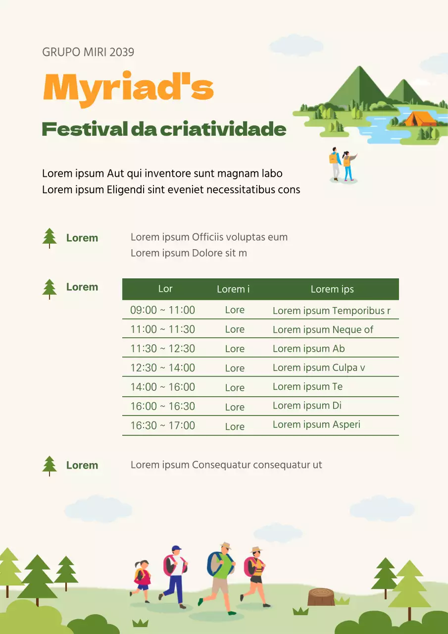 Green Mirin's Unity Festival Piquenique da empresa Evento empresarial Cartaz de evento para funcionários