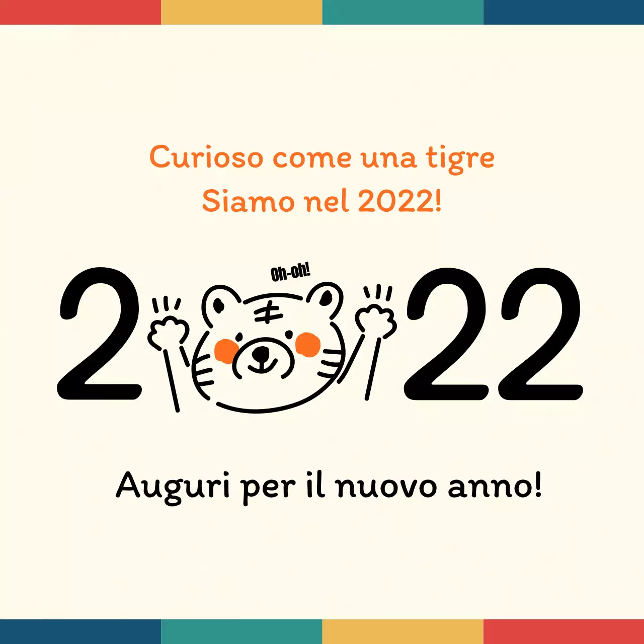 Illustrazione lineare Auguri di buon anno