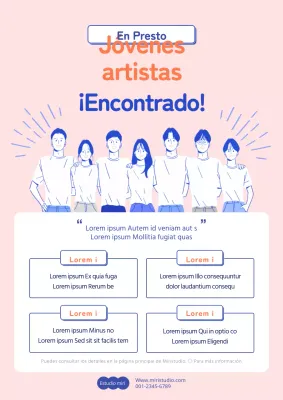 Webposter para la Convocatoria de Jóvenes Artistas en Azul Coral