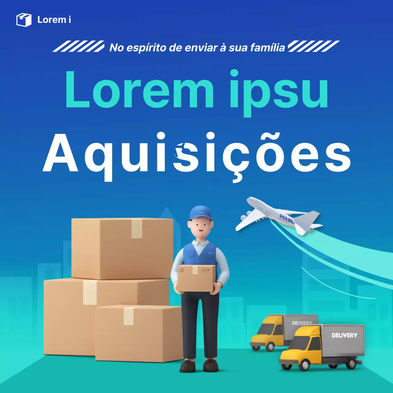 Promover a aquisição no estrangeiro em azul