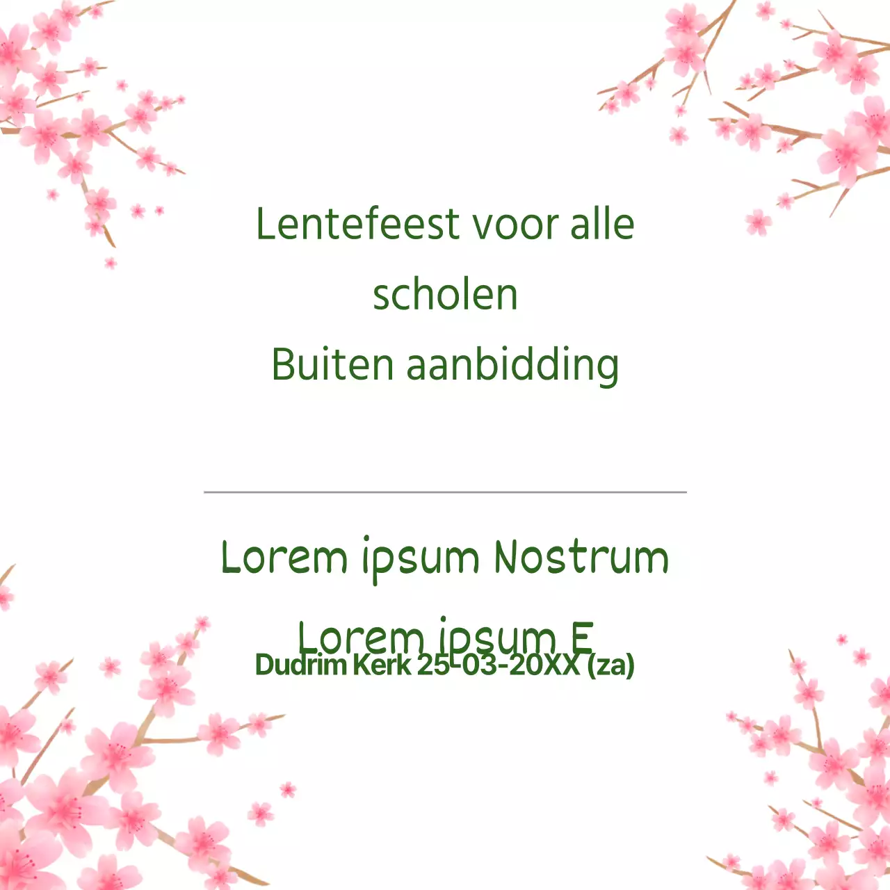 Openlucht aanbidding in de lente