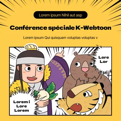 Promotion de la conférence spéciale de K-Webtoon avec le concept d'illustration mythologique de Dangun pour l'ouverture de la nouvelle année