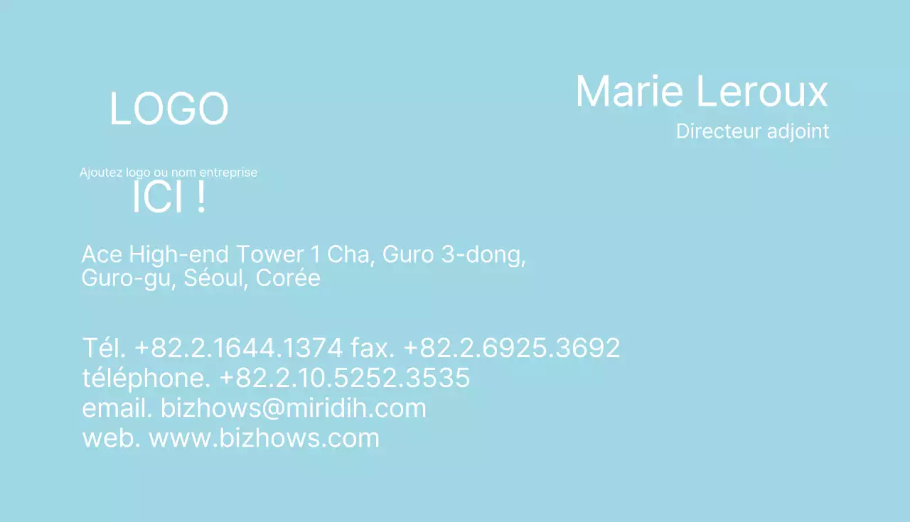 Carte de visite par défaut